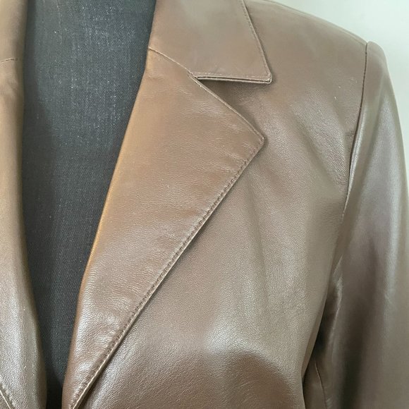 Doncaster Brown Leather Jacket - Picture 2 of 2